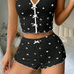 2 Piece Sets Womens Outfits New Fashion 2025 Summer Home Suspenders Shorts Pajamas Two-Piece Set for Women Womens Clothing