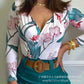 Two Piece Sets Womens Outifits Casual Vintage  Printed Shorts Sets Summer 2022 New V-neck Top Shorts Suits