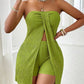 High-Rise Side Slit Shorts Co-Ord Set Adjustable Straps & Slimming Casual Style