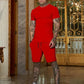 Men's T-shirt and shorts set, short-sleeved T-shirt and shorts set, two-piece set, beach sportswear