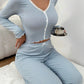 Pajamas Suit Women 2 Piece Sets Sleepwear Trousers Ensemble Top Pants Single Breasted Bow Autumn Nightwear Outfits Loungewear