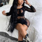 Hollow Out Summer Dresses Casual Women 2022 Fashion Beach Strench See Through Sexy Design Underwear Clubwear Dress