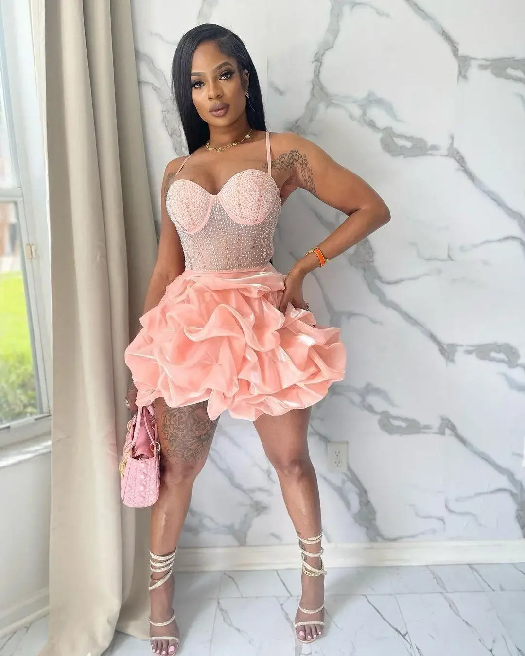 K2820 Sexy Slimming Diamond Stretch Tank Skirt Puff Skirt From China Perfect For Fashionable Women With Its Smooth Silhouette