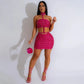 European American Women's Fashion Strapless Top Half-Skirt With Necklace Amazon Foreign Trade New Model