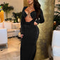 Cutenew Low Swinging Neck Hollow Women Dress Solid Hipster Sexy Metal Splicing Sheath Robe Mujer High Street Evening Wear Frock