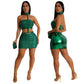 European American Women's Fashion Strapless Top Half-Skirt With Necklace Amazon Foreign Trade New Model