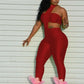 Weird Puss Sexy Backless 2 Piece Set Women Stretch Tube Top+Skinny Halter Jumpsuit Fitness Street Matching Party Club Overalls