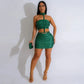 European American Women's Fashion Strapless Top Half-Skirt With Necklace Amazon Foreign Trade New Model