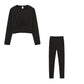 2023  New  AutumnWomen's Pure Color Sports Waist Suit Fashion Casual Two-piece Set