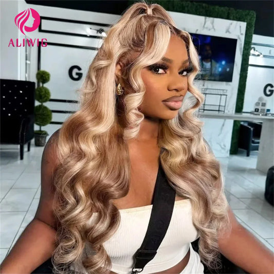 613 Ombre Blonde Colored Lace Front Wigs 13x4 HD Frontal Human Hair Wigs For Women 100% Glueless Brazilian Pre Plucked Lace Wigs
