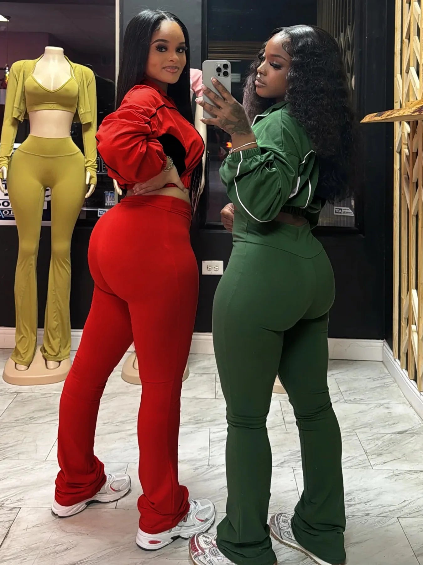 CM.YAYA Active Women's Set Zipper Sweatshirt Jacket and Long Pants Suit 2025 Sporty Fitness Two 2 Piece Sets Outfit Tracksuit