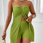 High-Rise Side Slit Shorts Co-Ord Set Adjustable Straps & Slimming Casual Style