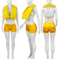 Luxury Fur Patchwork 2 Pieces Set for Woman Outfit Summer 2025 New Tank Top and Stretch Shorts Midnight Club Wear Party Suits