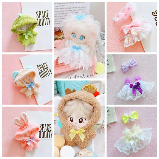 Dress Up 10cm Cotton Doll Clothes Onesuit One-piece Dress Star Doll Clothes Animals Kawaii No Attributes Dolls Clothes