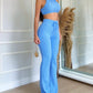 Women's Two-piece Knitted Sexy Suspender High Waisted Fashionable Casual Pants Set for Summer 2025