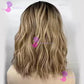 Natural Wavy Short Bob Human Hair Brown Blonde Highlight 13x4 Lace Front Wigs Pre-plucked Brazilian Short BOB Full Lace Wigs