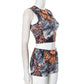 CUTENOVA Spring/Summer Leopard Print Sleeveless Tank Top + Mini Shorts Exposed Navel Skinny Shorts Set Fashion Streetwear Y2K