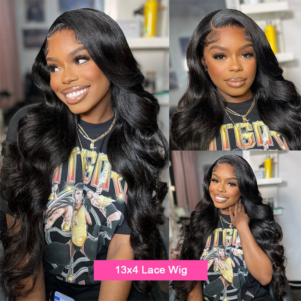 200 Density 40 Inch Body Wave 13x6 Hd Lace Frontal Wigs Human Hair Brazilian Pre Plucked Lace Wigs For Women 13x4 Lace Front Wig