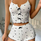 2 Piece Sets Womens Outfits New Fashion 2025 Summer Home Suspenders Shorts Pajamas Two-Piece Set for Women Womens Clothing