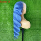 Blue Body Wave Lace Front Human Hair Wigs 13x4 HD Transparent Lace Frontal Wigs For Women Prepucked Lace Wigs Bleach Knots