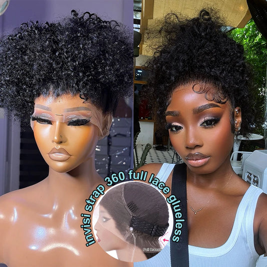 360 Full Lace Wig Human Hair Pre Plucked Deep Wave Frontal Wig Natural Hairline Hd Lace Wigs 20-36 Inch Curly Human Hair Wigs