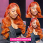 30 Inch Ginger Orange Body Wave Lace Frontal Wig HD 13x4 Lace Front Wig Glueless 13x6 Lace Wigs Brazilians Human Hair For Women