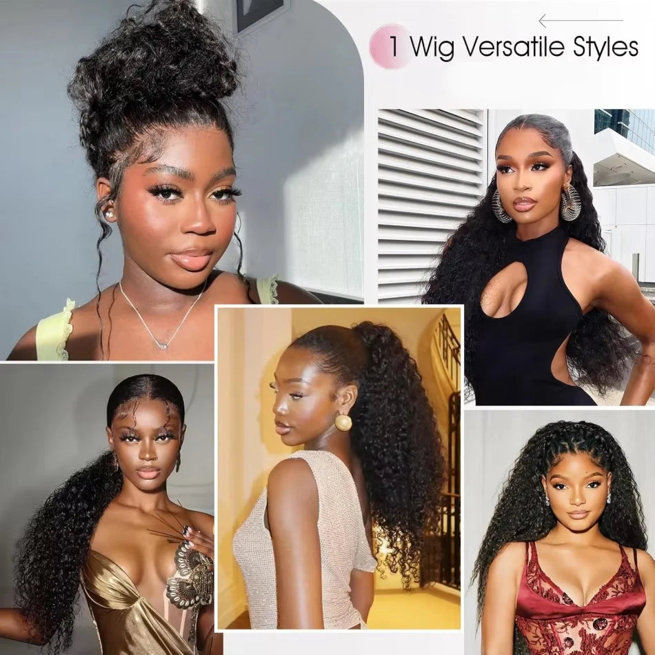360 Full Lace Wig Human Hair Pre Plucked Deep Wave Frontal Wig Natural Hairline Hd Lace Wigs 20-36 Inch Curly Human Hair Wigs