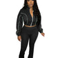 CM.YAYA Active Women's Set Zipper Sweatshirt Jacket and Long Pants Suit 2025 Sporty Fitness Two 2 Piece Sets Outfit Tracksuit