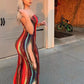 Spring And Summer Dresses For Women Chest Wrap Printed Off Shoulder Bandage Slim Sexy Long Dress New Fashion Party Long Sleeve