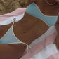 Rinabe Solid Bikinis For Women Strapless Two Piece Set Bikini Set Push Up Swimsuit Sexy Bathsuit 2025 Beach Wear