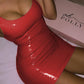 Womens Dresses 2025 Summer Nightclub Party Sexy Hot Girl Sleeveless Zipper PU High Elastic Round Neck Hip Wrap Mini Dress Y2K