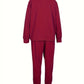 Plus Size Casual Sports Hoodie Two-Piece Set Loose Long Sleeve T Shirt Letter Pants for Women