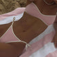 Rinabe Solid Bikinis For Women Strapless Two Piece Set Bikini Set Push Up Swimsuit Sexy Bathsuit 2025 Beach Wear