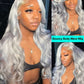 Grey Wigs 100% Raw Vietnamese Human Hair Wigs Body Wave Silver Lace Front Human Hair Wigs For Women Gray 13x6 HD Lace Wigs