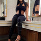 Weird Puss Sexy Backless 2 Piece Set Women Stretch Tube Top+Skinny Halter Jumpsuit Fitness Street Matching Party Club Overalls