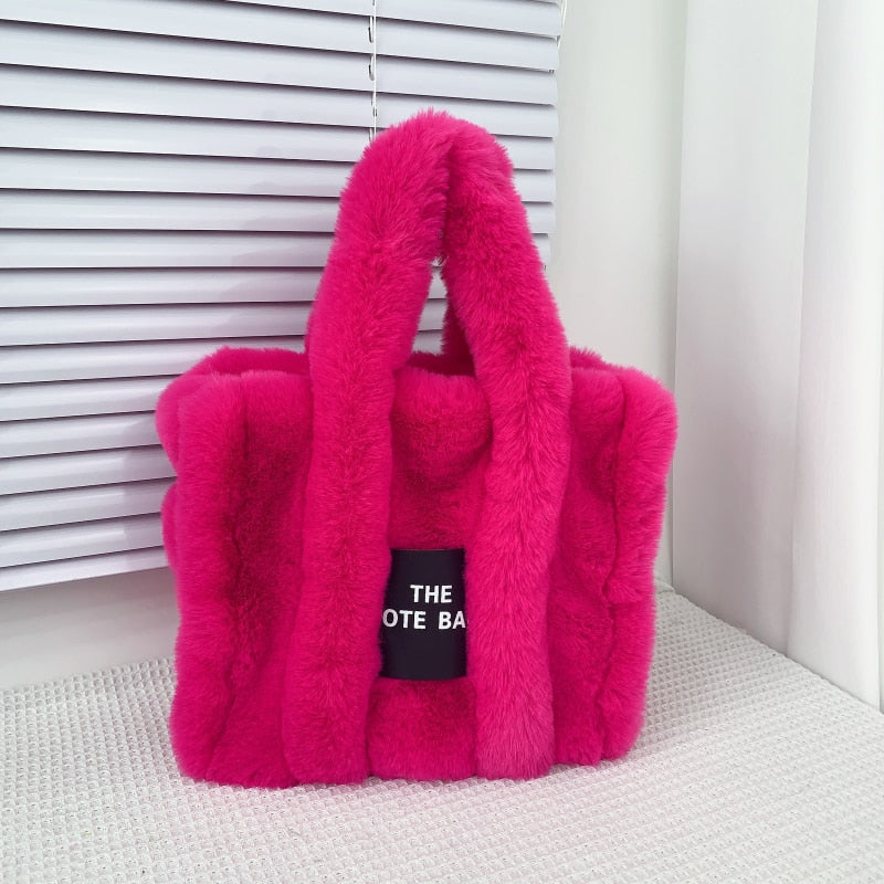 2022 Designer Faux Fur Tote Bag
