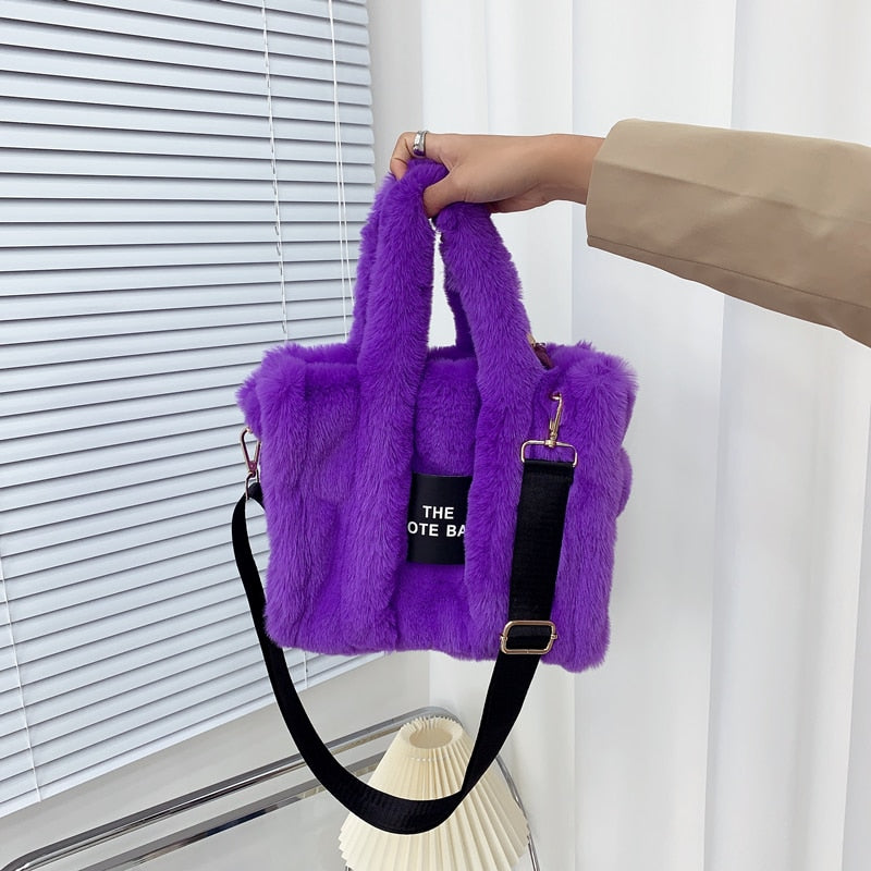 2022 Designer Faux Fur Tote Bag