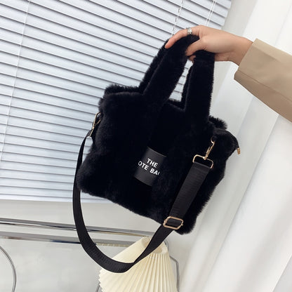 2022 Designer Faux Fur Tote Bag
