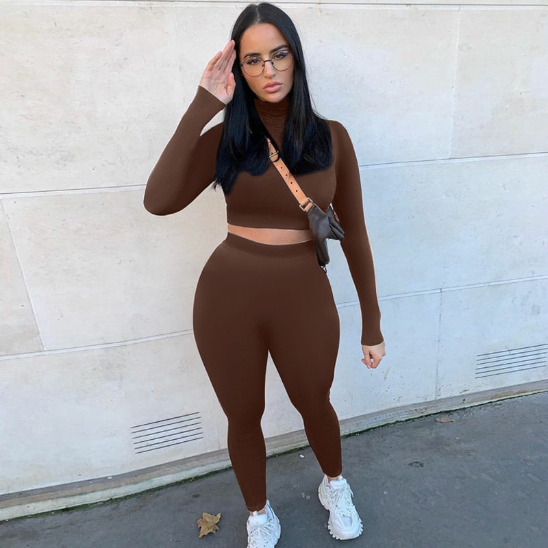 Winter Women Sport Fitness 2 Two Piece Set