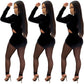 Sexy Full Sleeve Velvet Bodycon