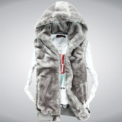 Men Winter Coral Velvet Hoodie