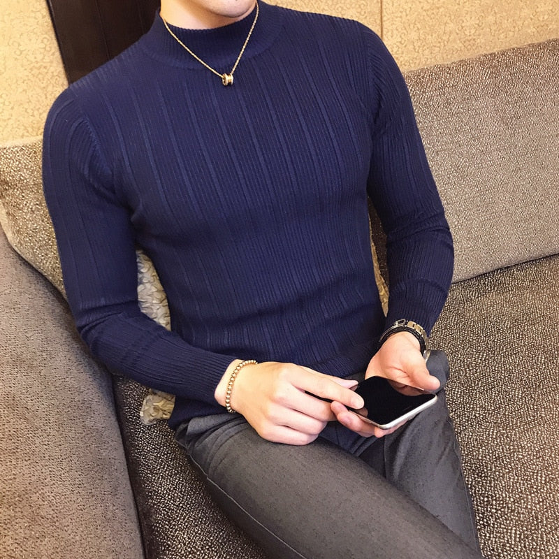 Men Casual Striped Solid Sweater