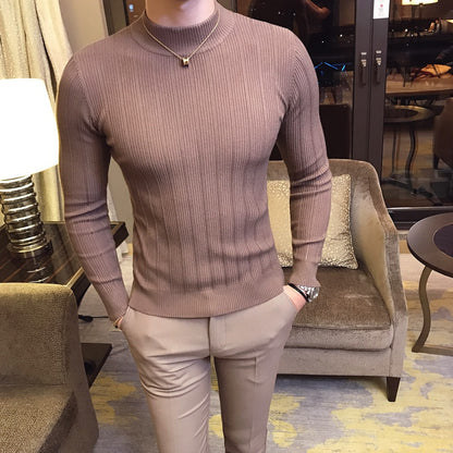 Men Casual Striped Solid Sweater