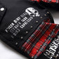 Men Scotland Red Plaid Tartan Patchwork Jeans