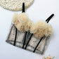 Tank Top Sweet Flowers Crop Top Mesh Embroidery Corset Women Elegant Party Bustier Streetwear Festive Clothing