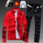 Men Slim Fit Denim Jacket Pants 2pcs Set