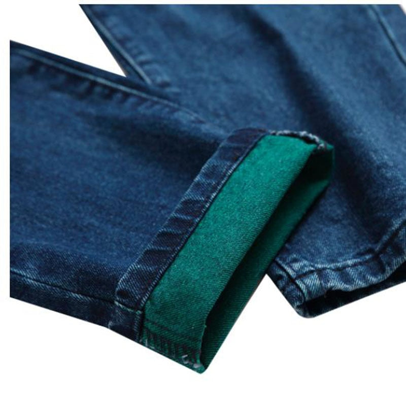Men Ripped Jeans Autumn Designer Slim Fit