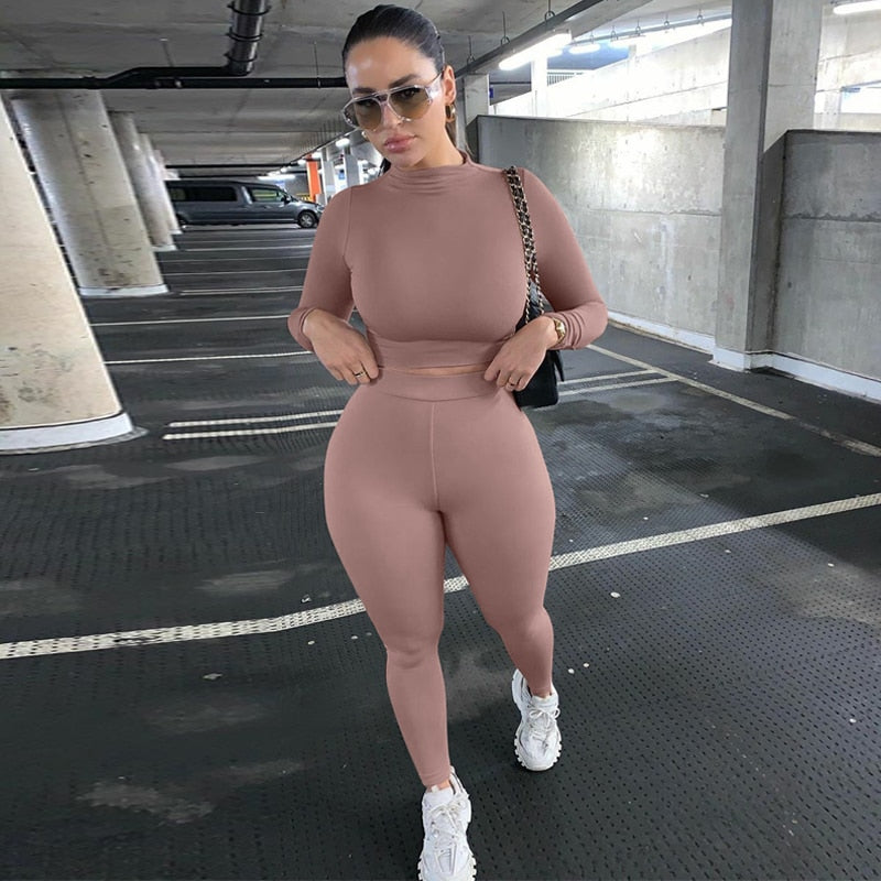 Winter Women Sport Fitness 2 Two Piece Set