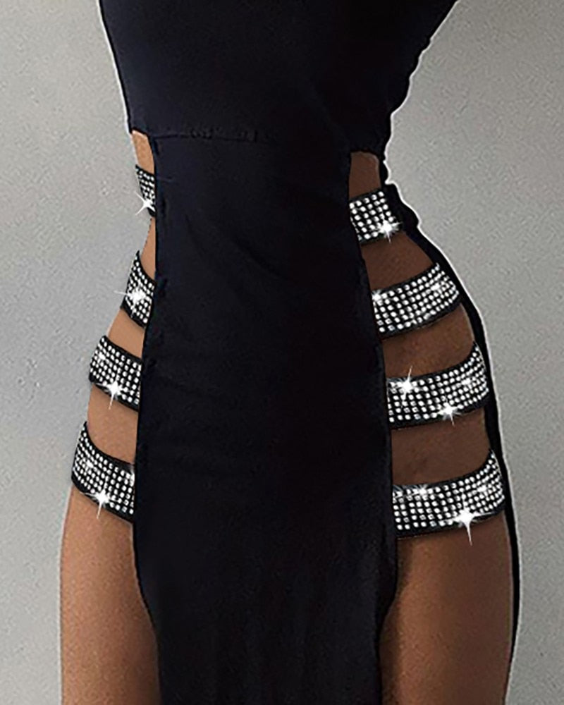 Elegant Lady Sleeveless Mock Neck dress