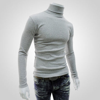 Mens SweaterTurtleneck Solid Color